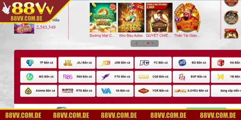 Nhà cái hợp tác với nhiều đối tác phát triển game hàng đầu khu vực