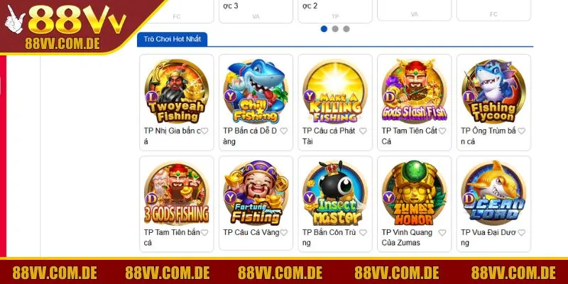 Top bắn cá đổi thưởng ưa thích hàng đầu hiện nay